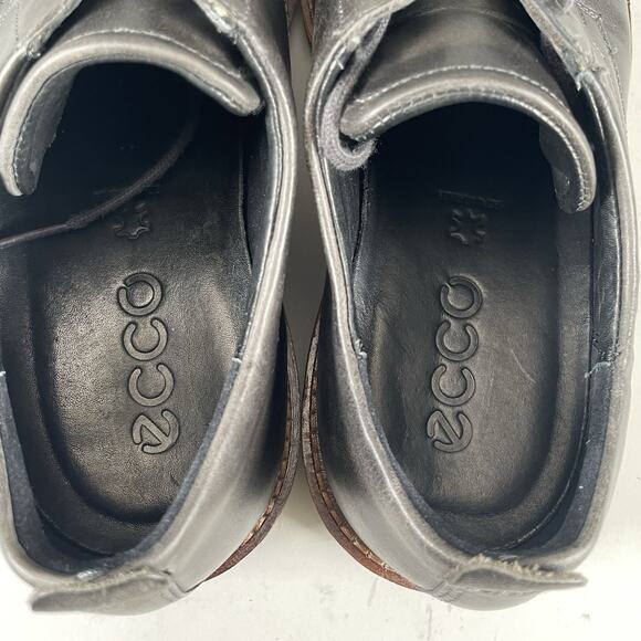 Ecco Jeremy Hybrid Men’s EU 41 US 7-7.5 Casual Black Leather Oxford Dress Shoes - Picture 8 of 9